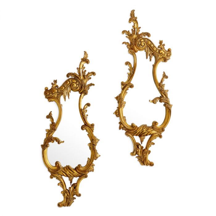 Mirror Gould set of 2 antique gold finish