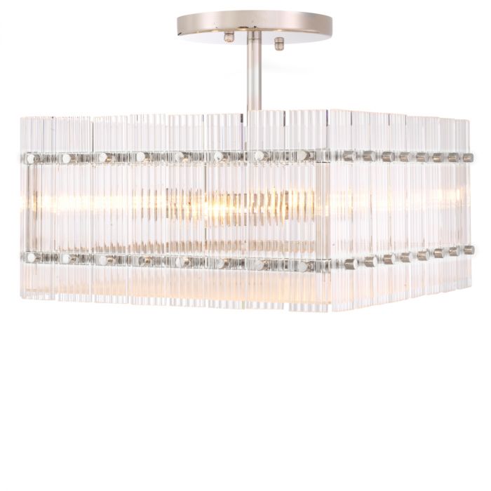 Ceiling Lamp Ruby square nickel finish