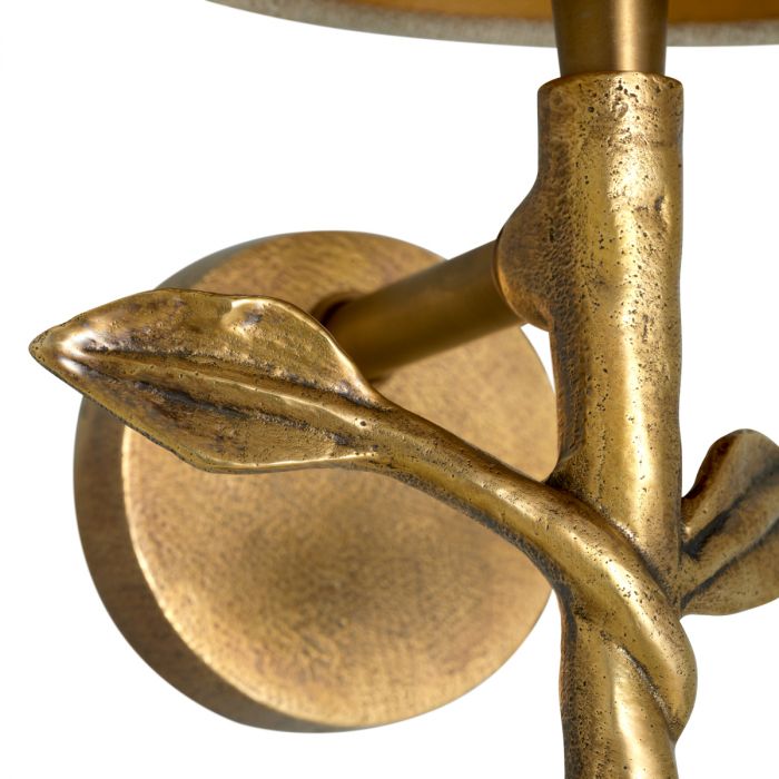 Wall Lamp Farini vintage brass finish incl shade