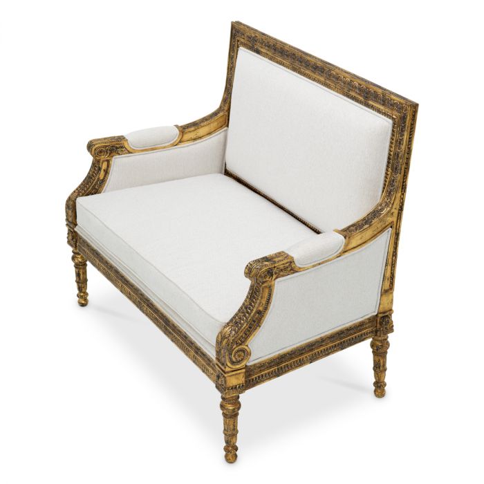 Chair Georges Jacob gold finish sentier cream