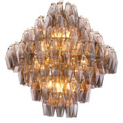 Chandelier Benini L nickel finish smoke glass