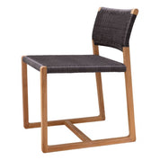 Outdoor Dining Chair Griffin natural teak grey weave faux rattan