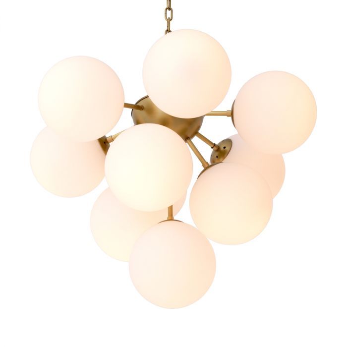 Chandelier Icaro antique brass finish