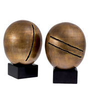 Object Artistic vintage brass finish set of 2