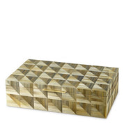Caja Hilgard marquetería de paja marrón