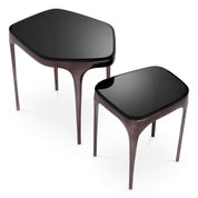 Side Table Deacon black nickel finish set of 2