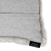 Scatter cushion Alaska faux fur light grey rect.