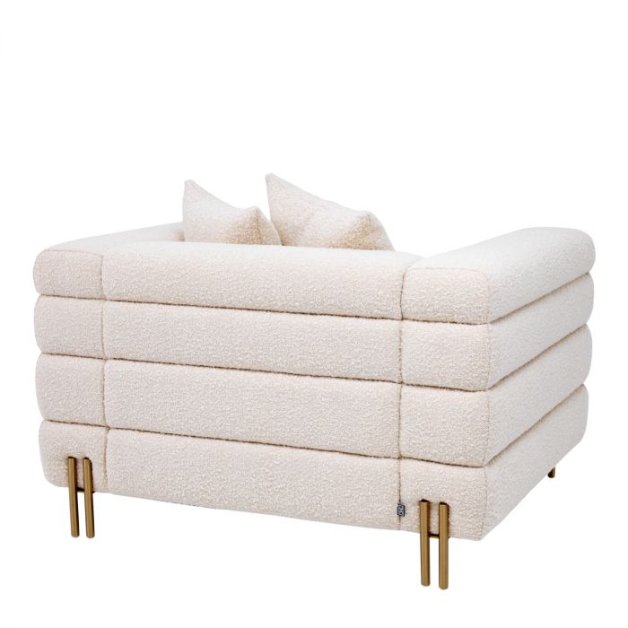 Silla York bouclé crema