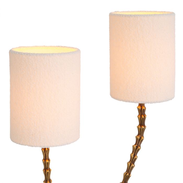 Table Lamp Forenza vintage brass finish incl shades