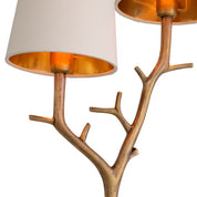 Wall Lamp Syracuse vintage brass finish incl shades