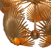 Chandelier Foliage vintage brass finish