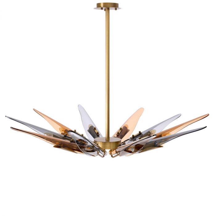 Chandelier Sky horizontal antique brass finish