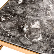 Side Table La Quinta brushed brass finish grey mar