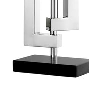 Table Lamp Leroux polished ss incl shade