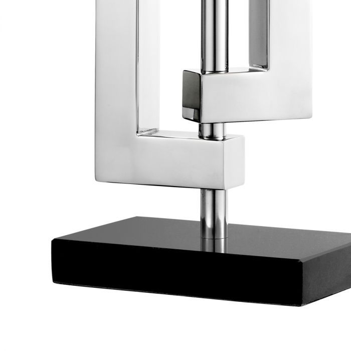 Table Lamp Leroux polished ss incl shade