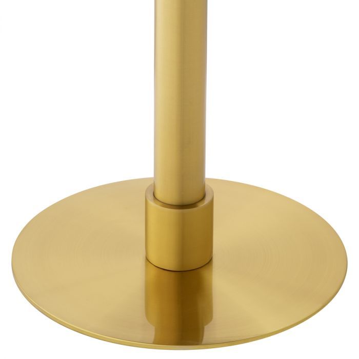 Dining Table Terzo Round brushed brass finish