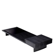 Coffee Table The Crest charcoal grey oak veneer incl glass top