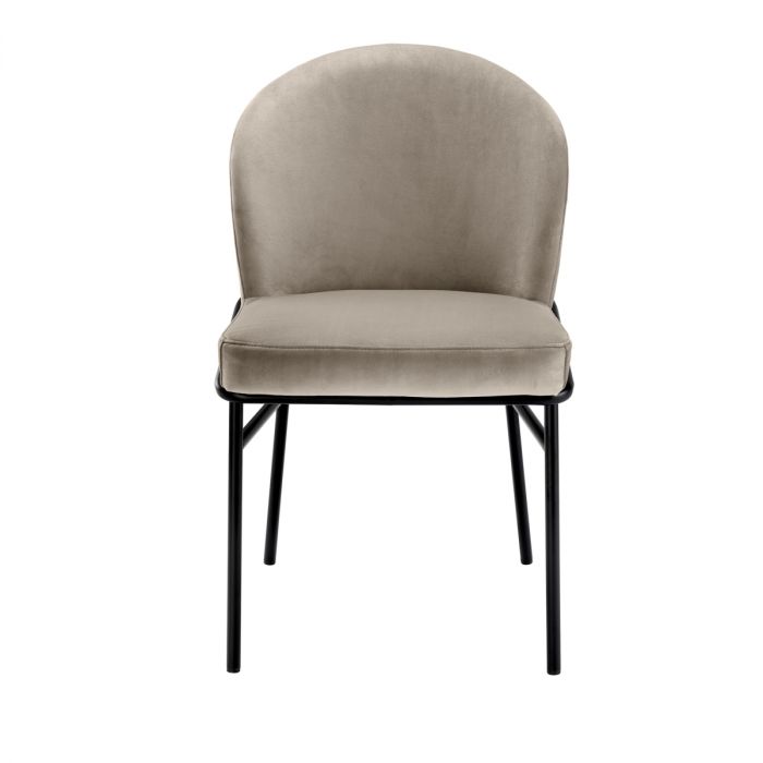 Dining Chair Willis savona greige velvet set of 2