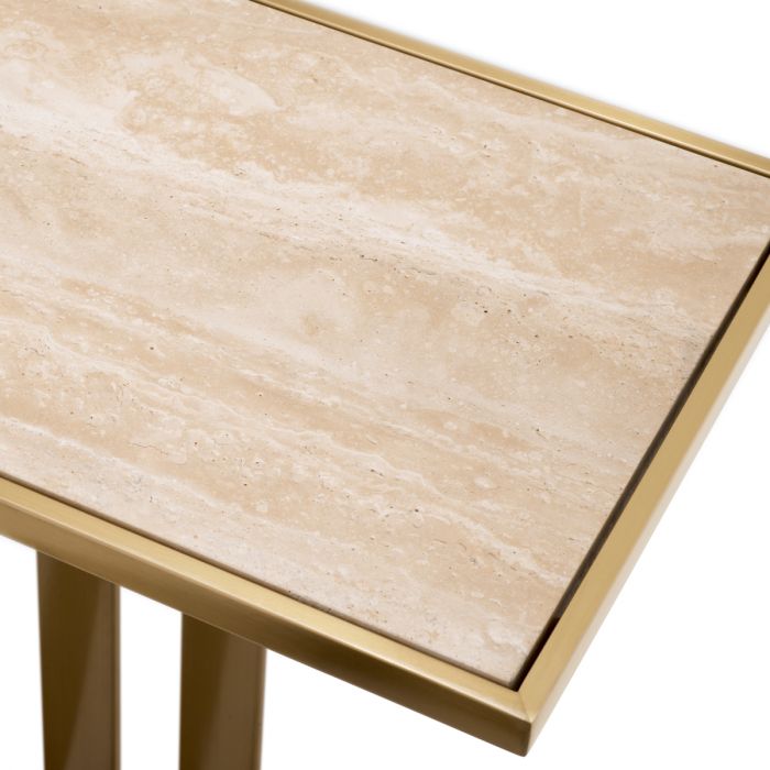 Console Table Beau Deco brushed brass finish
