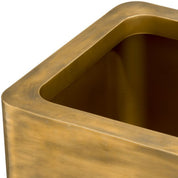 Planter Jasper square M vintage brass finish 70 x 70 x H. 60 cm