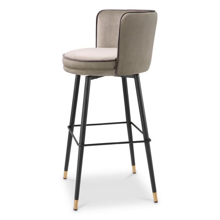 Bar Stool Grenada savona greige velvet