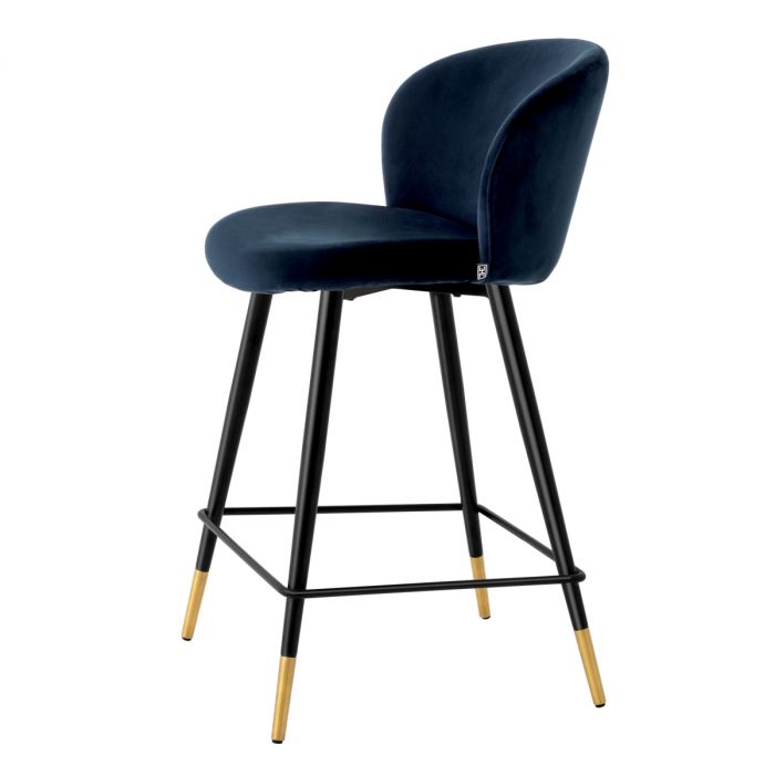 Counter Stool Volante savona midnight blue velvet