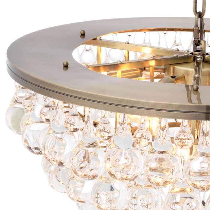 Chandelier Bolzano light brushed brass finish