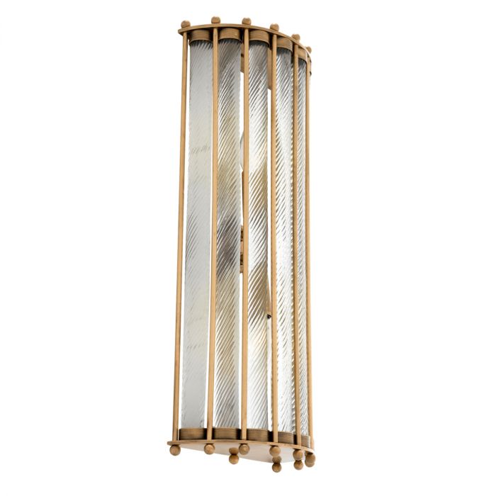 Wall Lamp Tiziano L antique brass finish