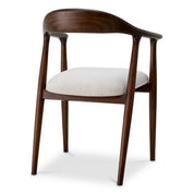 Dining Chair Beale classic brown finish sentier cream