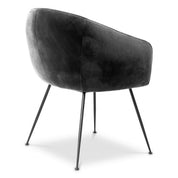 Dining Chair Elbury savona dark grey velvet