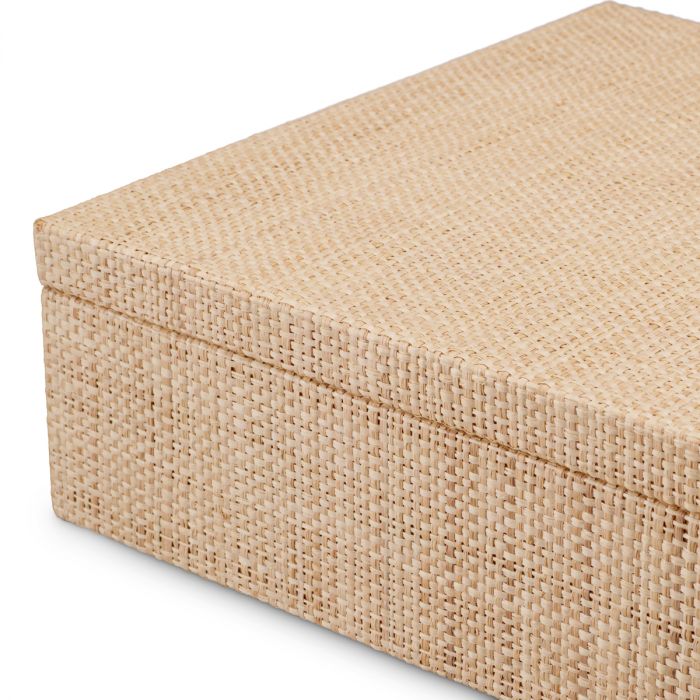 Box Cadiz L natural raffia