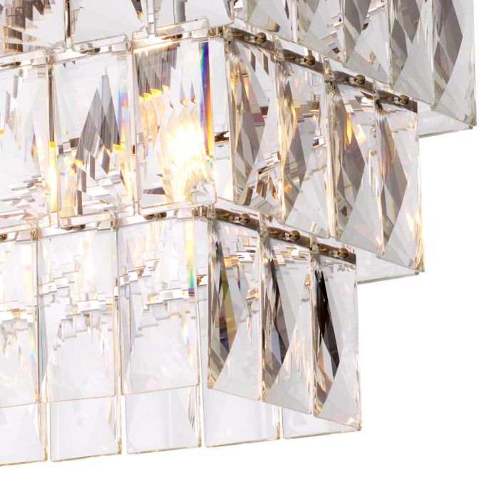 Chandelier Amazone rectangular incl clear crystal glass