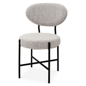 Dining Chair Vicq bouclé grey set of 2