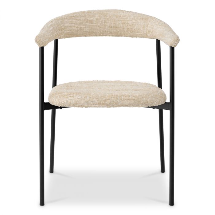 Silla de comedor Julio bouclé sonata crema juego de 2