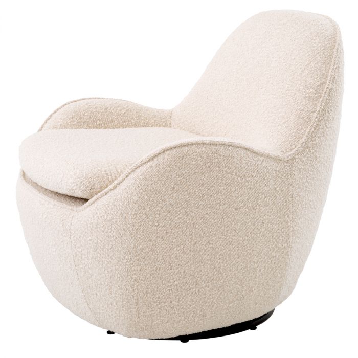Swivel Chair Cupido bouclé cream