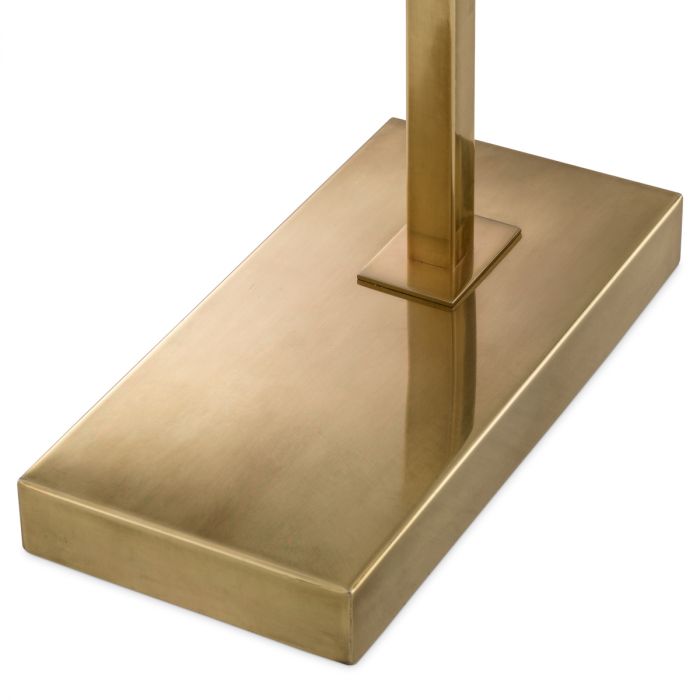 Floor Lamp Cambell vintage brass finish incl shade