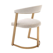 Dining Chair Dexter brushed brass finish loki natural
