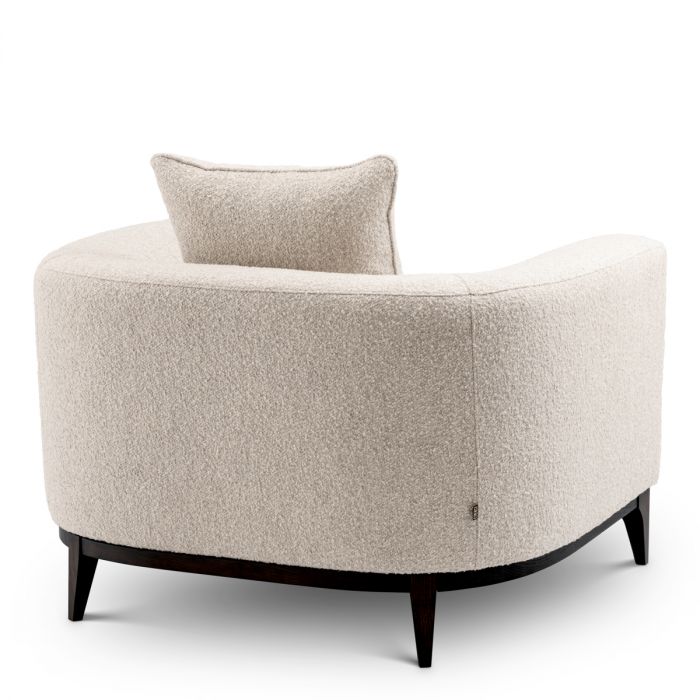 Chair Brannan bouclé chalk white