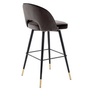 Bar Stool Cliff savona grey velvet set of 2