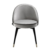 Dining Chair Cooper roche light grey velvet set of 2