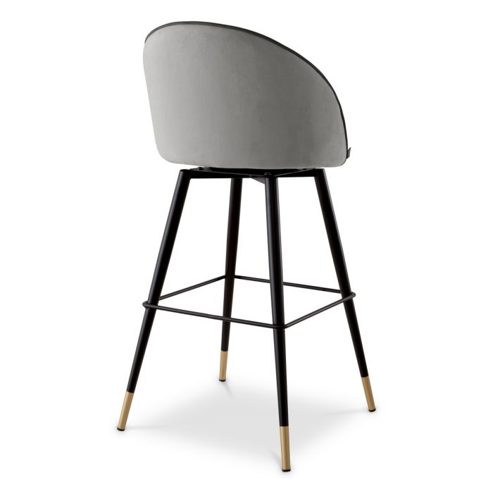 Bar Stool Cooper roche light grey velvet set of 2