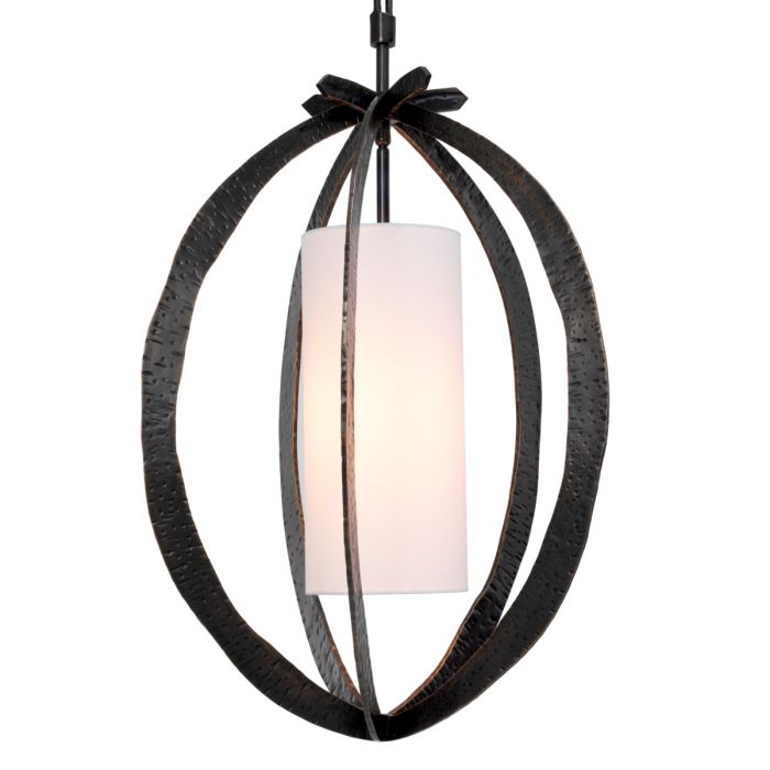 Chandelier Luciano hammered bronze highlight
