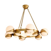 Chandelier Piazetta antique brass finish