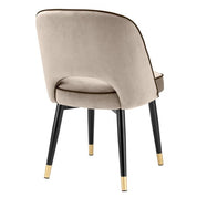 Dining Chair Cliff savona greige velvet set of 2