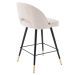 Taburete alto Cliff bouclé crema juego de 2