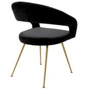 Dining Chair Bravo roche black velvet