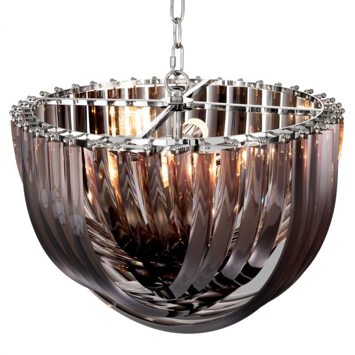 Chandelier Murano smoke ø 50 x H. 33 cm
