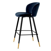 Bar Stool Volante savona midnight blue velvet