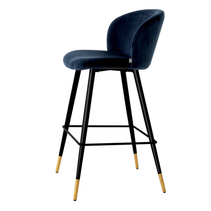 Bar Stool Volante savona midnight blue velvet
