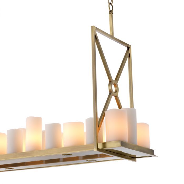 Chandelier Commodore light brushed brass finish